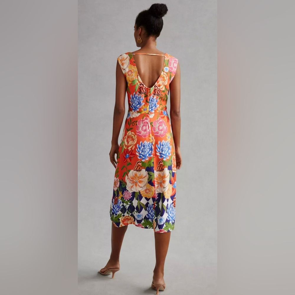 By Anthropologie Low Back Midi Dress - Picture 2 of 12
